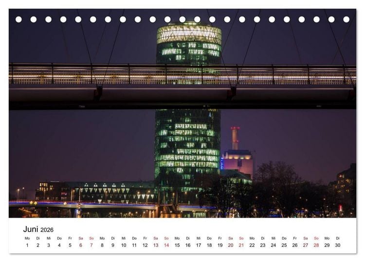 Produktbild: Frankfurt am Main bei Tag und Nacht (Tischkalender 2026 DIN A5 quer), CALVENDO Monatskalender