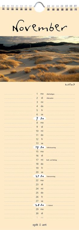 Produktbild: Sylt-die Insel 2027 Streifenkalender