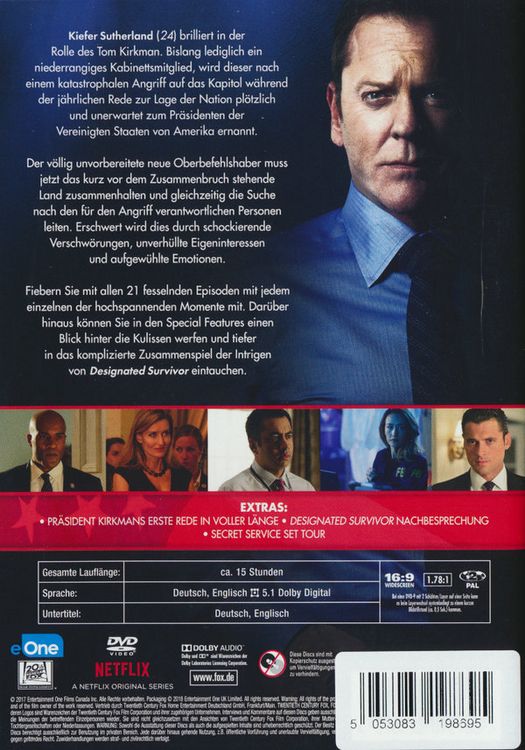 Tom Kirkman Designated Survivor S1 E13 Designated Survivor Season