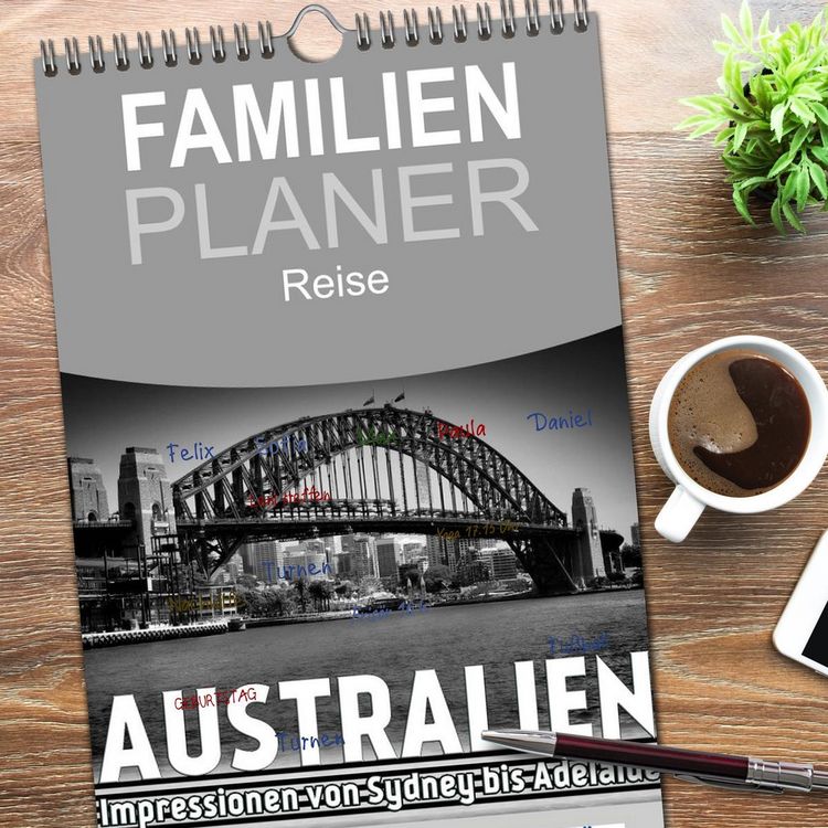 Produktbild: Familienplaner 2026 - AUSTRALIEN Impressionen von Sydney bis Adelaide mit 5 Spalten (Wandkalender, 21 x 45 cm) CALVENDO