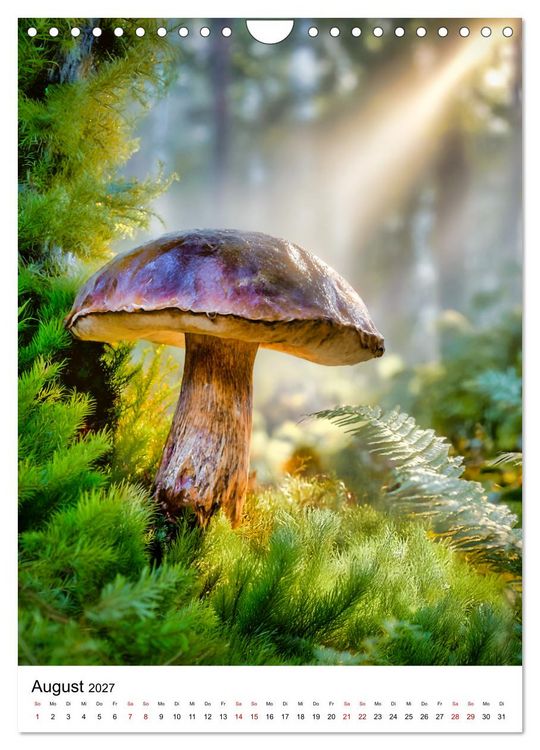 Produktbild: Pilzzeit - Leben auf dem Waldboden (Wandkalender 2027 DIN A4 hoch), CALVENDO Monatskalender