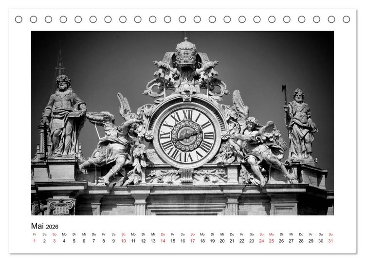 Produktbild: ROM Monochrom (Tischkalender 2026 DIN A5 quer), CALVENDO Monatskalender