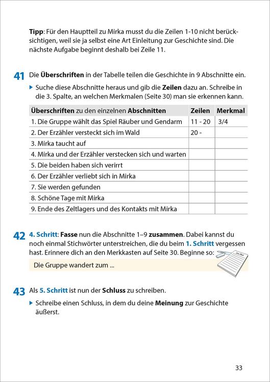 Produktbild: Inhaltsangabe. Aufsatz 7.-9. Klasse, A5-Heft