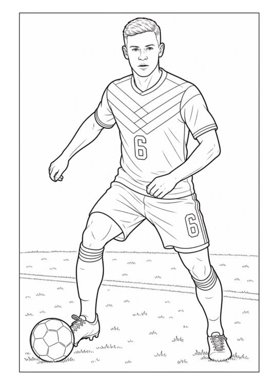 Produktbild: WM 2026 Fu&szlig;ball Malbuch f&uuml;r Kinder ab 6 Jahren mit 70 authentischen Spielerzeichnungen