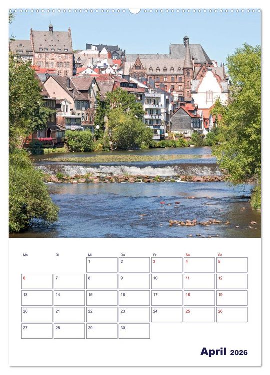 Produktbild: Marburg - Universit&auml;tsstadt mit Flair (Wandkalender 2026 DIN A2 hoch), CALVENDO Monatskalender