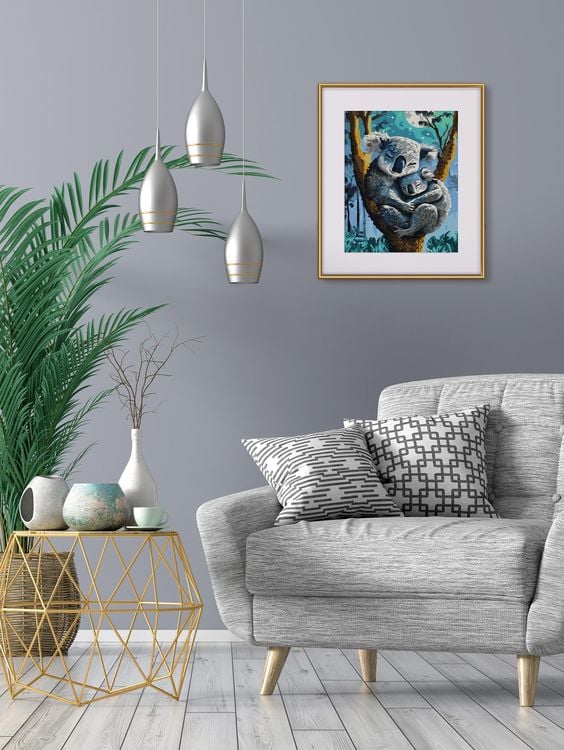 Schipper 609240907 - Malen nach Zahlen, Koala mit Baby, 24x30cm