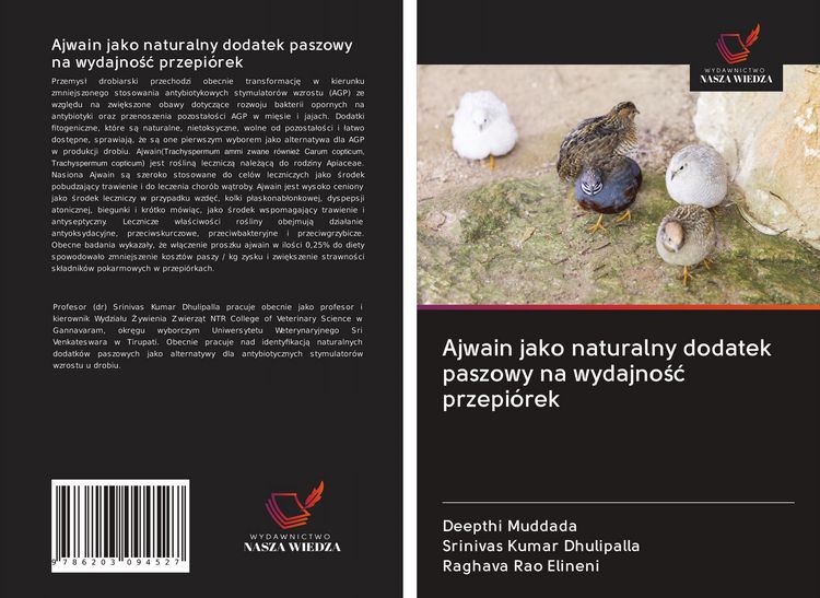 Produktbild: Ajwain jako naturalny dodatek paszowy na wydajno&iquest;&iquest; przepi&oacute;rek
