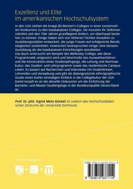 Produktbild: Exzellenz und Elite im amerikanischen Hochschulsystem