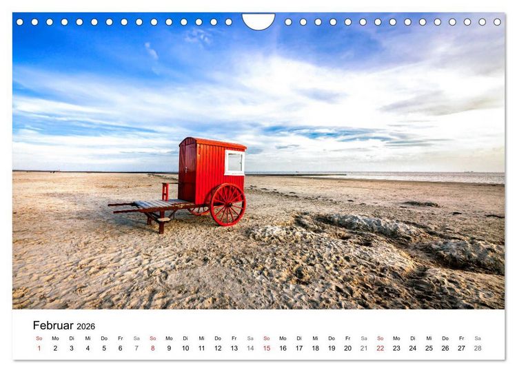 Produktbild: Borkum - Inselblicke (Wandkalender 2026 DIN A4 quer), CALVENDO Monatskalender