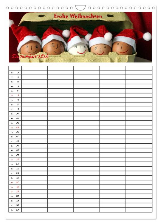 Produktbild: FOOD -Familienkalender (Wandkalender 2026 DIN A3 hoch), CALVENDO Monatskalender