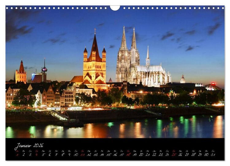 Produktbild: Von K&ouml;ln nach K&ouml;nigswinter (Wandkalender 2026 DIN A3 quer), CALVENDO Monatskalender