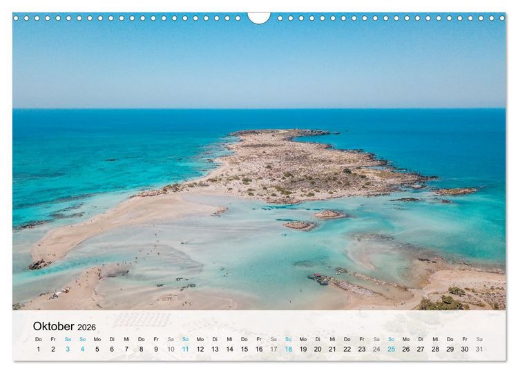 Produktbild: Kreta - Die sch&ouml;nsten Str&auml;nde (Wandkalender 2026 DIN A3 quer), CALVENDO Monatskalender