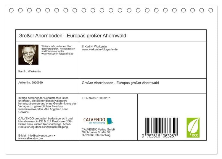 Produktbild: Gro&szlig;er Ahornboden - Europas gro&szlig;er Ahornwald (Tischkalender 2026 DIN A5 quer), CALVENDO Monatskalender