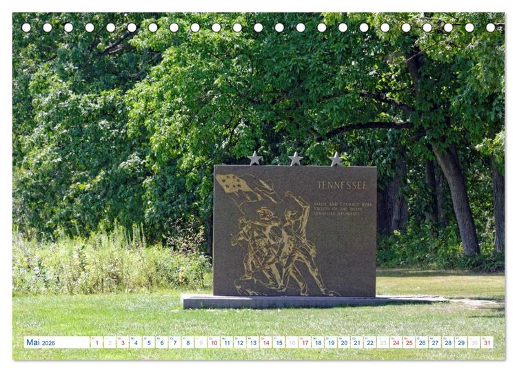 Produktbild: Gettysburg Military Park (Tischkalender 2026 DIN A5 quer), CALVENDO Monatskalender