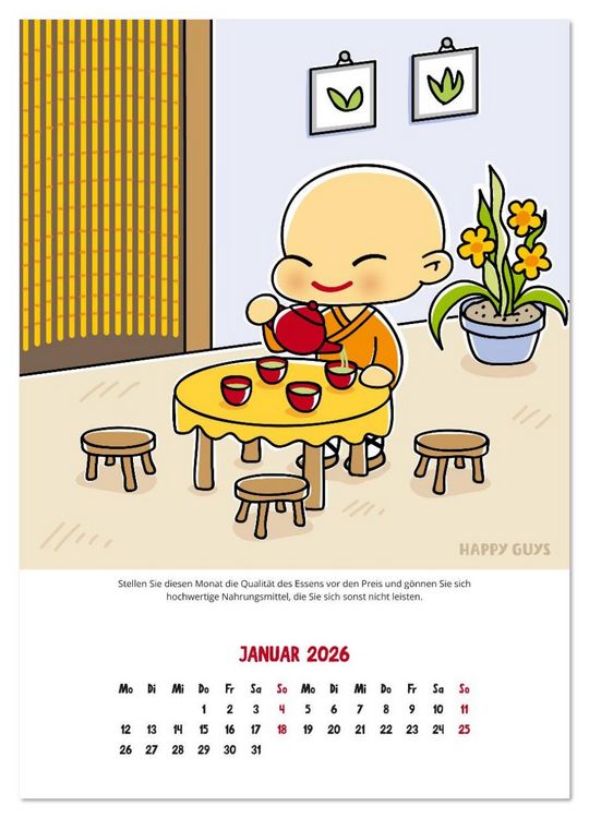 Produktbild: Happiness 2026 (Wandkalender 2026 DIN A4 hoch), CALVENDO Monatskalender