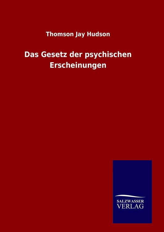 Produktbild: Das Gesetz der psychischen Erscheinungen