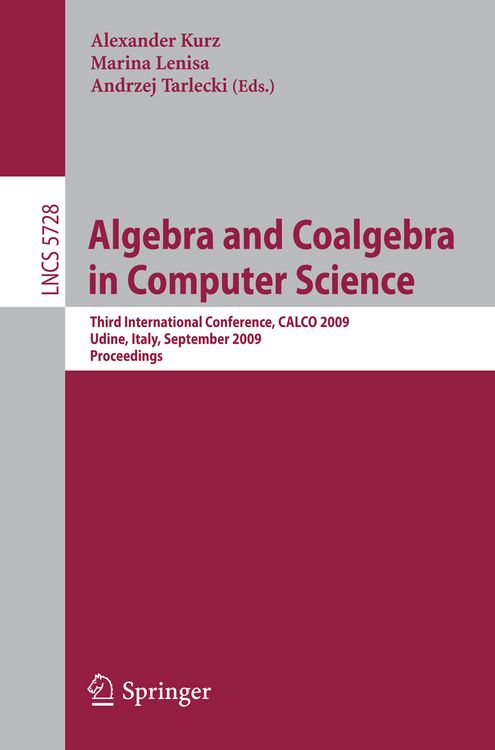 Produktbild: Algebra and Coalgebra in Computer Science