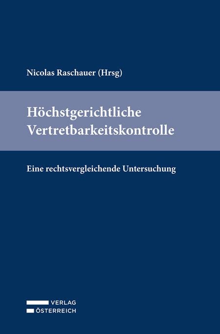 Produktbild: H&ouml;chstgerichtliche Vertretbarkeitskontrolle