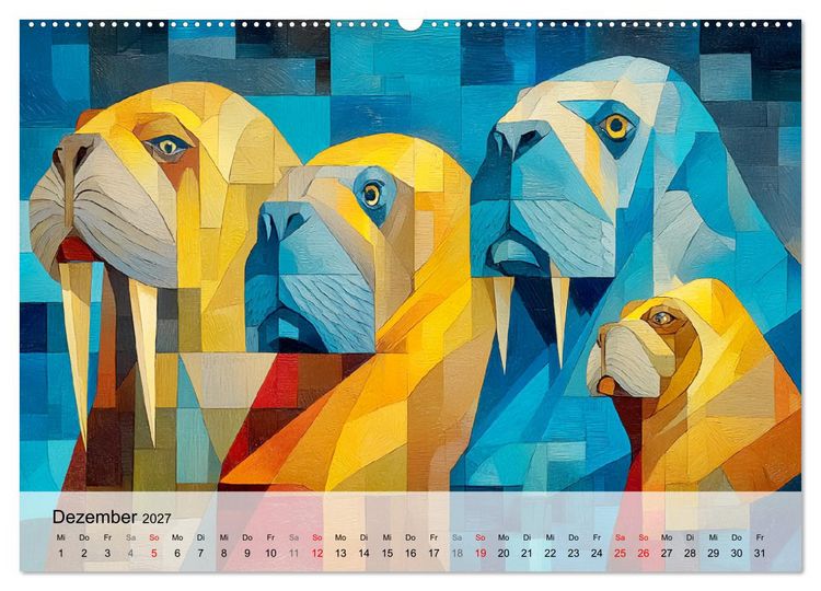 Produktbild: Nordlicht in Facetten. Die Arktis in geometrischer Bildsprache (Wandkalender 2027 DIN A2 quer), CALVENDO Monatskalender
