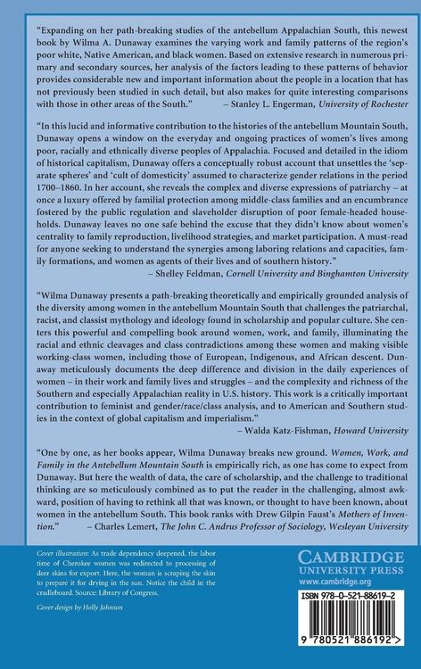 Produktbild: Women, Work, and Family in the Antebellum Mountain South