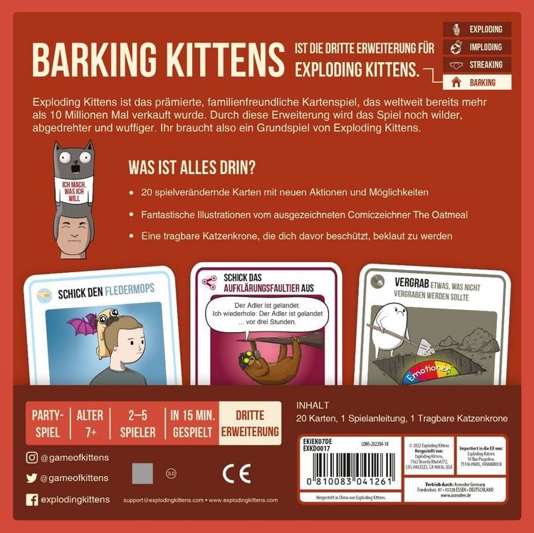 Produktbild: Exploding Kittens-Barking Kittens