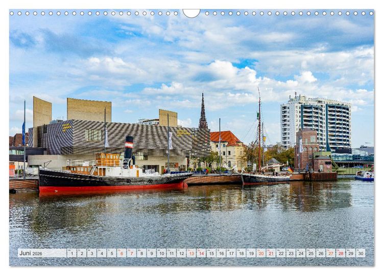 Produktbild: Bremerhaven Stadtansichten (Wandkalender 2026 DIN A3 quer), CALVENDO Monatskalender