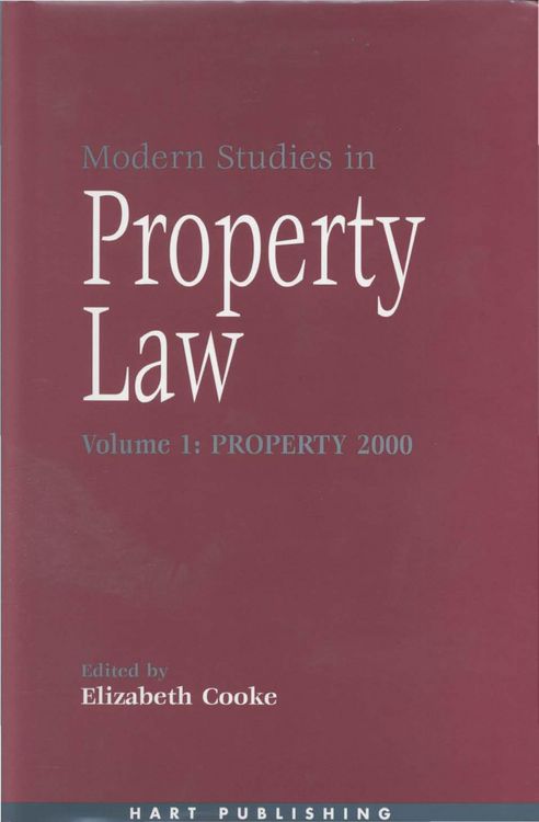 Produktbild: Modern Studies in Property Law - Volume 1
