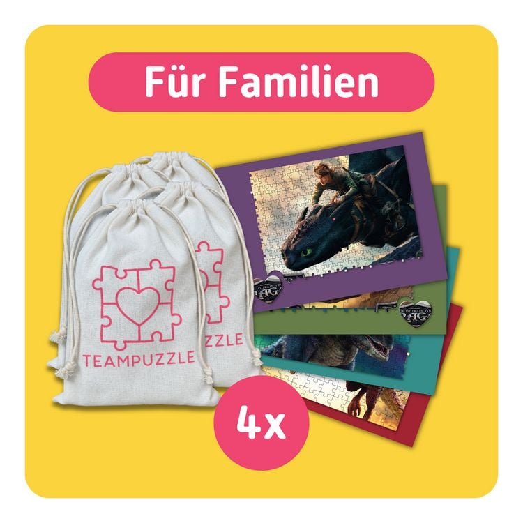 Produktbild: TEAMPUZZLE &ndash; Drachenz&auml;hmen leicht gemacht &ndash; 600 Teile &ndash; Puzzle mit gro&szlig;en & kleinen Teilen