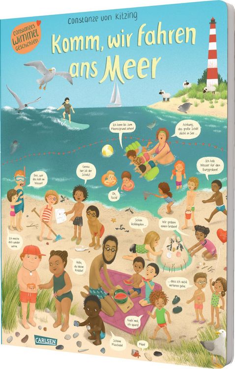 Produktbild: Komm, wir fahren ans Meer (Constanze von Kitzings Wimmelgeschichten 4)