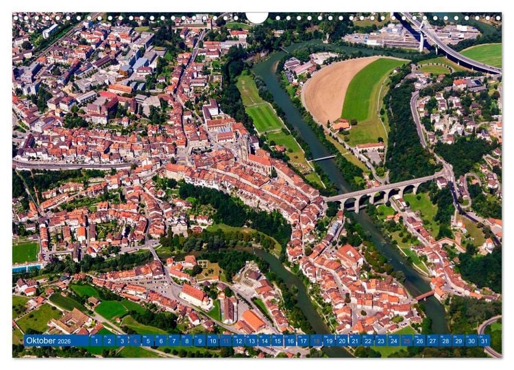 Produktbild: Luftaufnahmen der Schweiz (Wandkalender 2026 DIN A3 quer), CALVENDO Monatskalender