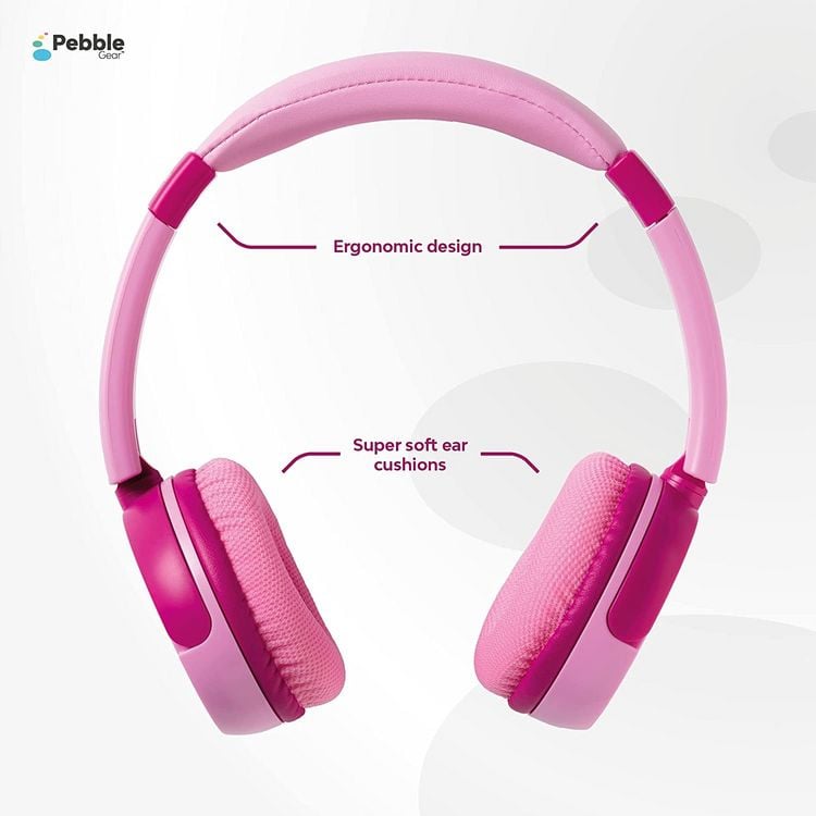 Produktbild: Pebble Gear - KIDS HEADPHONES, Kinder-Kopfh&ouml;rer, Stereo, pink