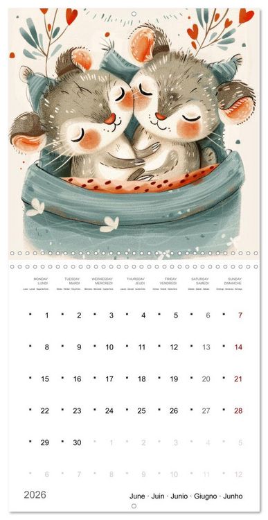 Produktbild: Through the year with love (Wall Calendar 2026 12 &times; 12 Inch) CALVENDO 12 Month Wall Calendar