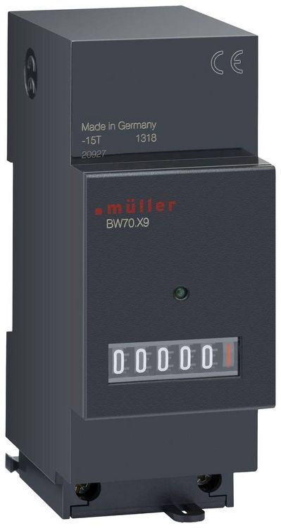 Produktbild: M&uuml;ller BW 70.29 24V 50-60Hz Betriebsstundenz&auml;hler Rollenz&auml;hlwerk