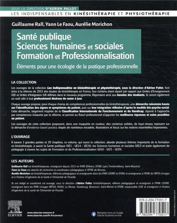 Produktbild: Sant&eacute; publique, sciences humaines et sociales, formation et