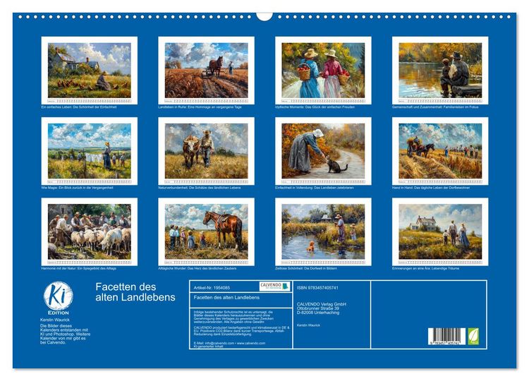 Produktbild: Facetten des alten Landlebens (Wandkalender 2026 DIN A2 quer), CALVENDO Monatskalender