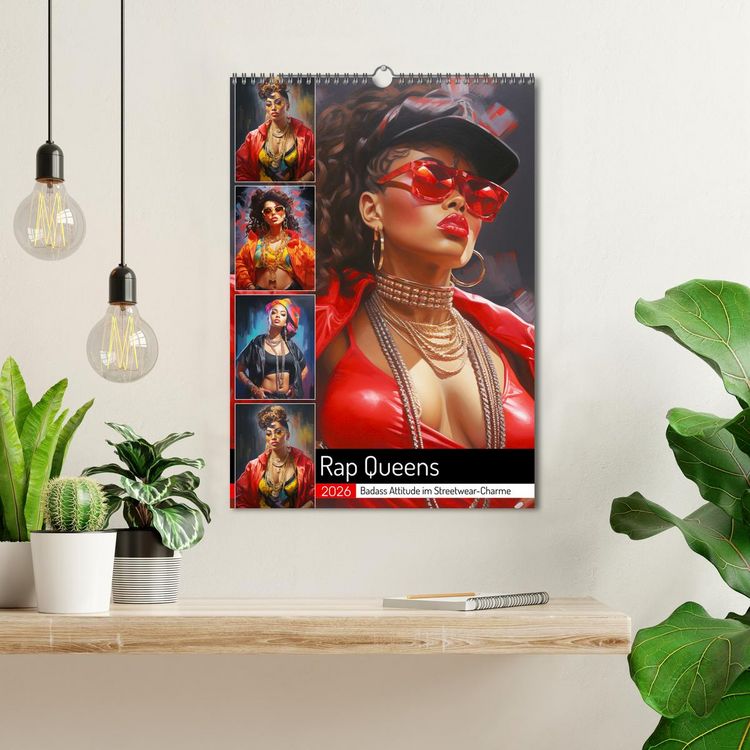 Produktbild: Rap Queens. Badass Attitude im Streetwear-Charme (Wandkalender 2026 DIN A3 hoch), CALVENDO Monatskalender
