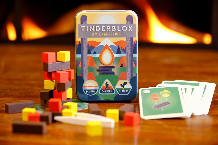 Produktbild: Tinderblox &ndash; am Lagerfeuer &ndash; Geschicklichkeitsspiel (DE)