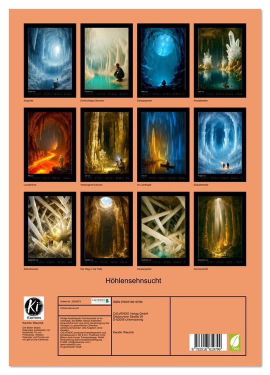 Produktbild: H&ouml;hlensehnsucht (Wandkalender 2026 DIN A3 hoch), CALVENDO Monatskalender