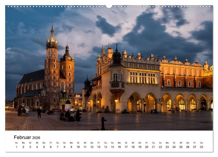 Produktbild: Krakau - die sch&ouml;nste Stadt Polens (hochwertiger Premium Wandkalender 2026 DIN A2 quer), Kunstdruck in Hochglanz