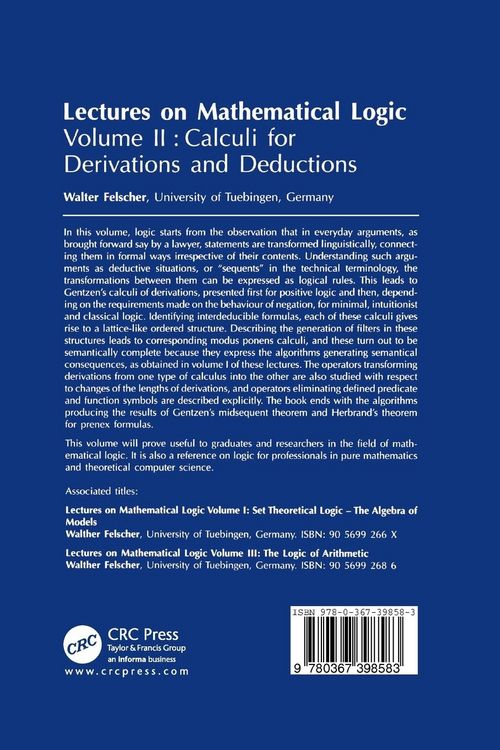 Produktbild: Lectures on Mathematical Logic, Volume II