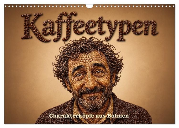 Produktbild: Kaffeetypen - Charakterk&ouml;pfe aus Bohnen (Wandkalender 2027 DIN A3 quer), CALVENDO Monatskalender