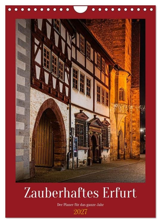 Produktbild: Zauberhaftes Erfurt (Wandkalender 2027 DIN A4 hoch), CALVENDO Monatskalender