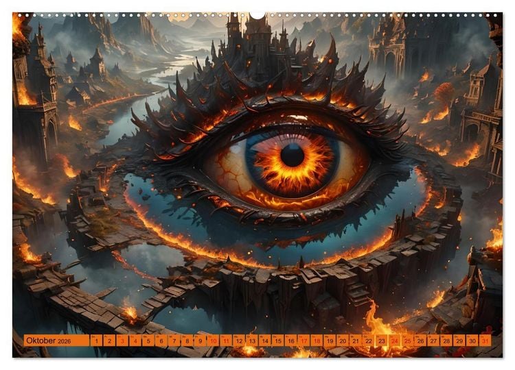 Produktbild: Magische Augen (hochwertiger Premium Wandkalender 2026 DIN A2 quer), Kunstdruck in Hochglanz