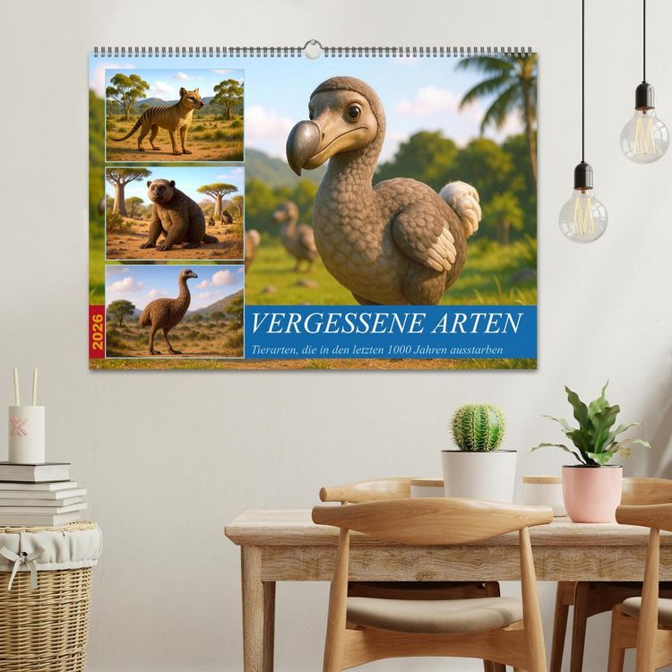 Produktbild: Vergessene Arten (Wandkalender 2026 DIN A2 quer), CALVENDO Monatskalender