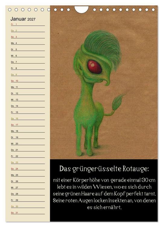 Produktbild: Fabelhafte Wesen / Geburtstagskalender (Wandkalender 2027 DIN A4 hoch), CALVENDO Monatskalender