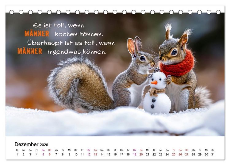 Produktbild: Tierische Klugschei&szlig;er (Tischkalender 2026 DIN A5 quer), CALVENDO Monatskalender