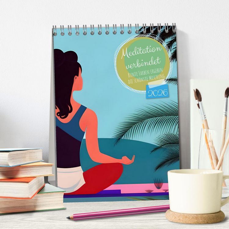 Produktbild: Meditation verbindet (Tischkalender 2026 DIN A5 hoch), CALVENDO Monatskalender