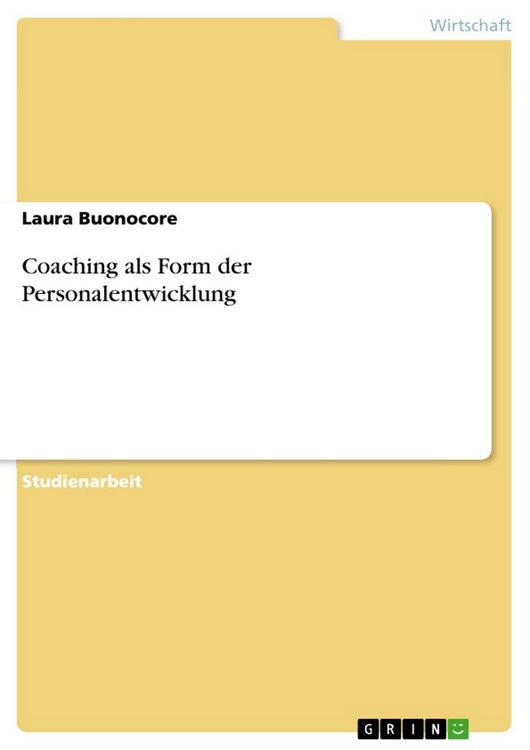 Produktbild: Coaching als Form der Personalentwicklung