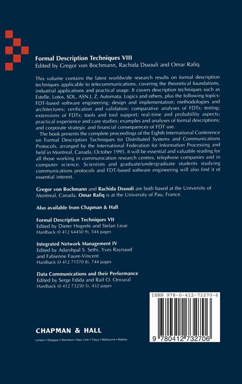 Produktbild: Formal Description Techniques VIII