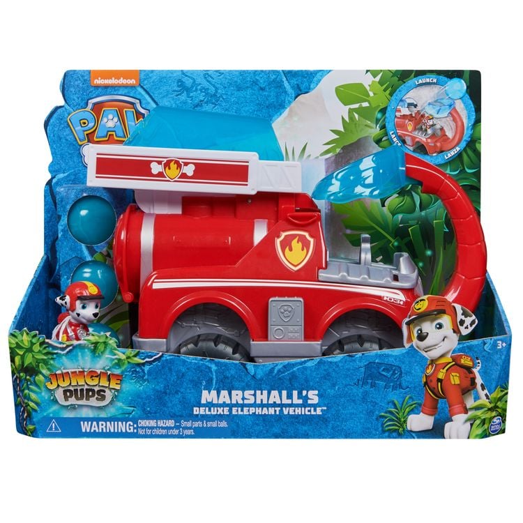 Bild vom Artikel PAW Patrol Jungle Pups - Großes Elefanten-Fahrzeug mit Wasser-Abwurf (Deluxe Fahrzeug) und Marshall Hero Pups Figur vom Autor 